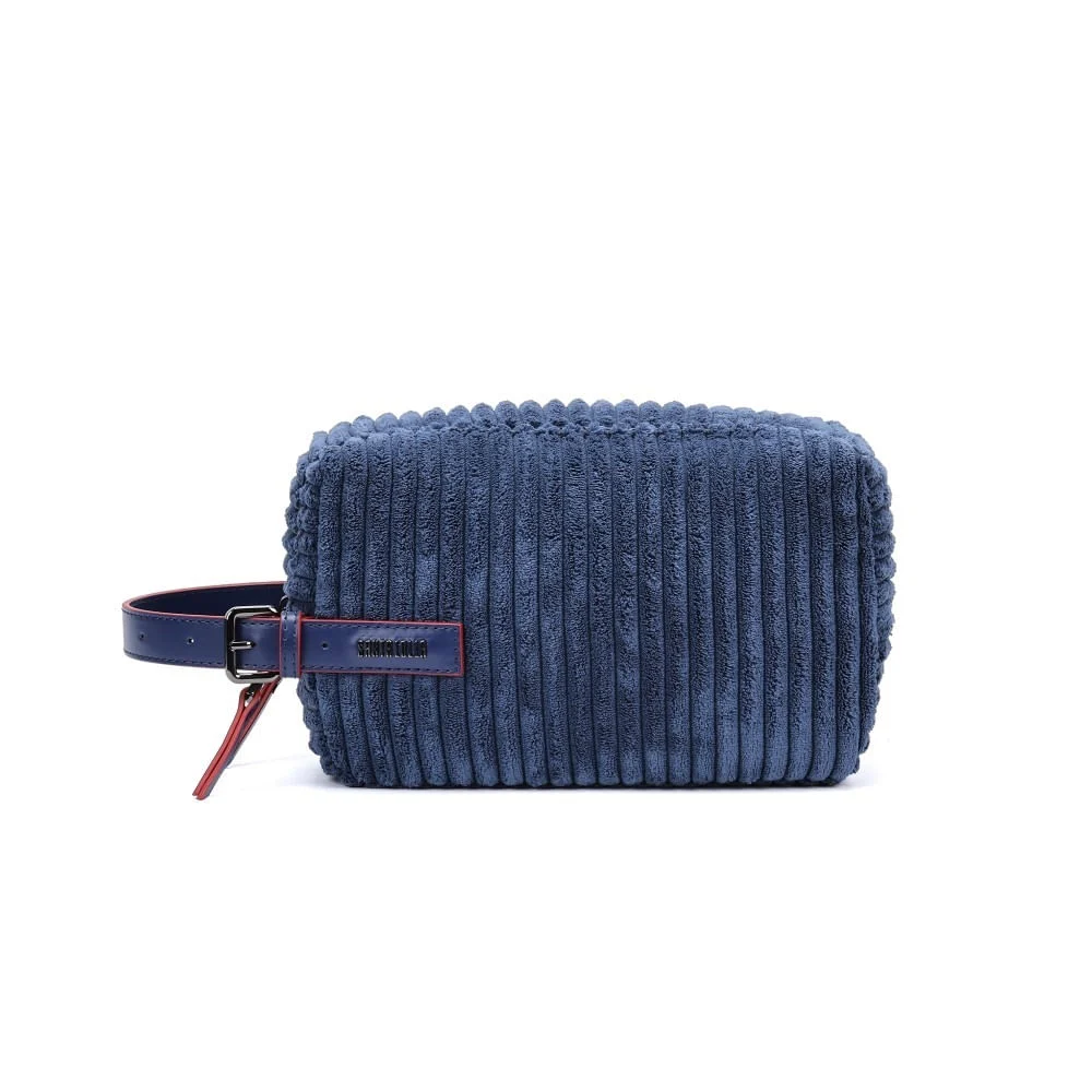 Necessaire Atoalhado Azul Navy Alça De Mão - vista 1 de 5