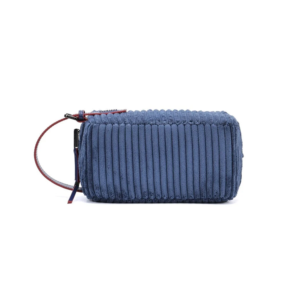 Necessaire Atoalhado Azul Navy Alça De Mão - vista 4 de 5