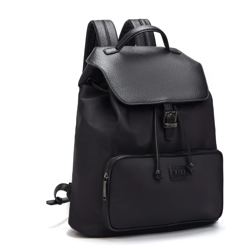 Mochila Grande Nylon Preta - vista 2 de 7