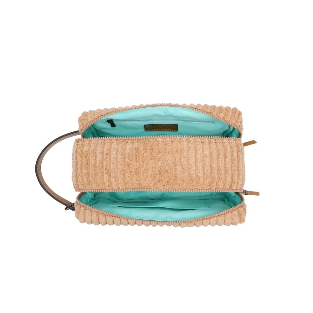 Necessaire Atoalhado Bege Alça De Mão - vista 5 de 5