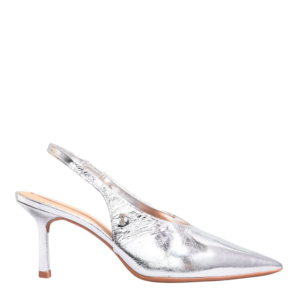 Scarpin Couro Metallic Balla Prata - vista 1 de 3