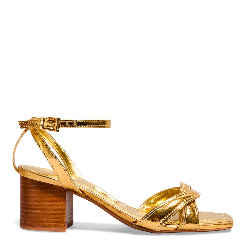 Sandália Couro Metallic Balla Ouro - vista 1 de 4