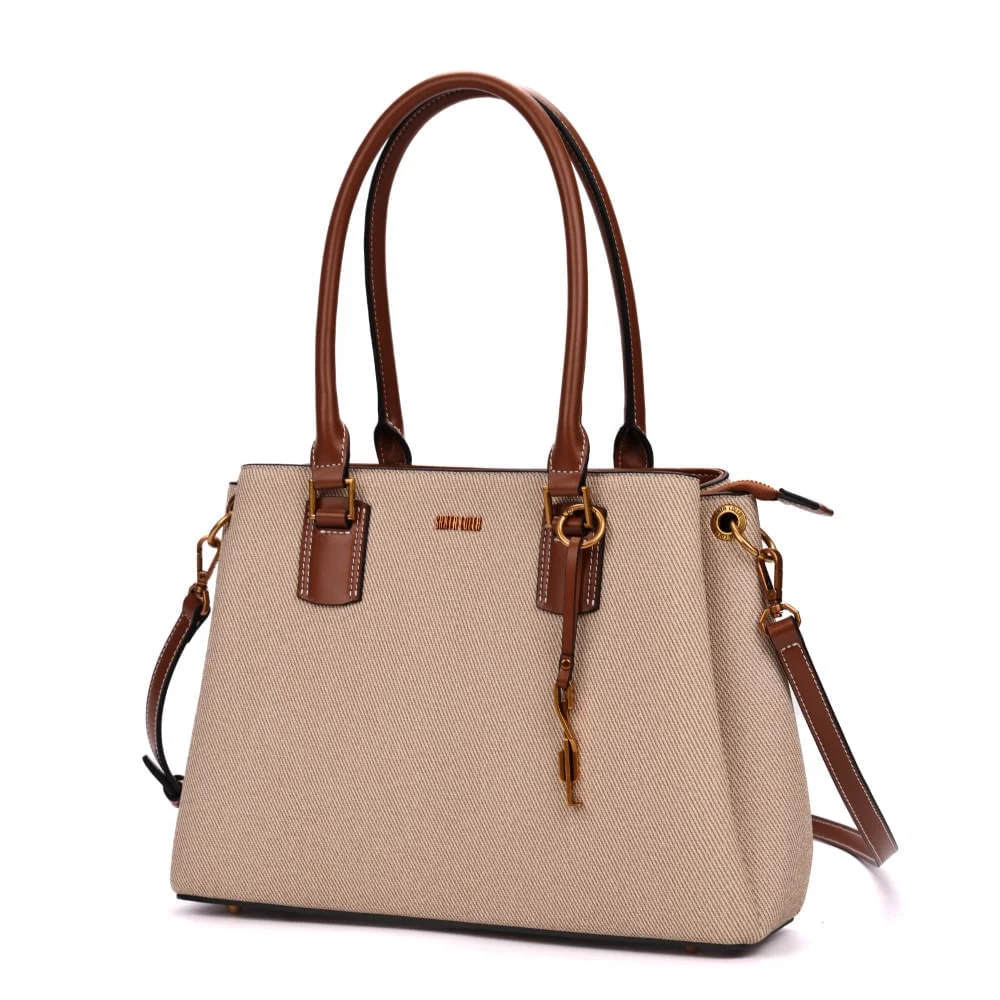 Bolsa Tote Bag Canvas Bege Fog Alça Transversal - vista 3 de 7