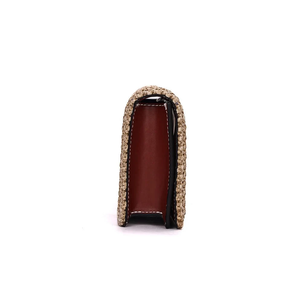 Clutch De Mão Tramado Bege - vista 4 de 7