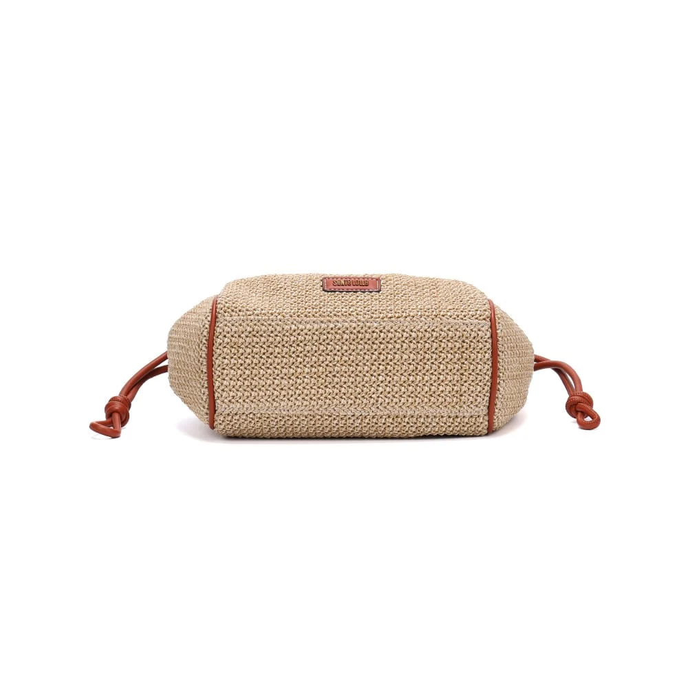 Bolsa Grande Tramado Marrom Alça De Ombro - vista 4 de 5