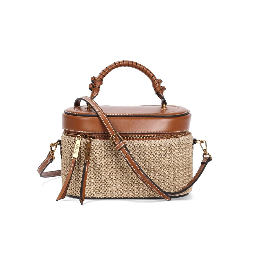 Bolsa Mini Bag Tramado Caramelo Transversal - vista 1 de 3