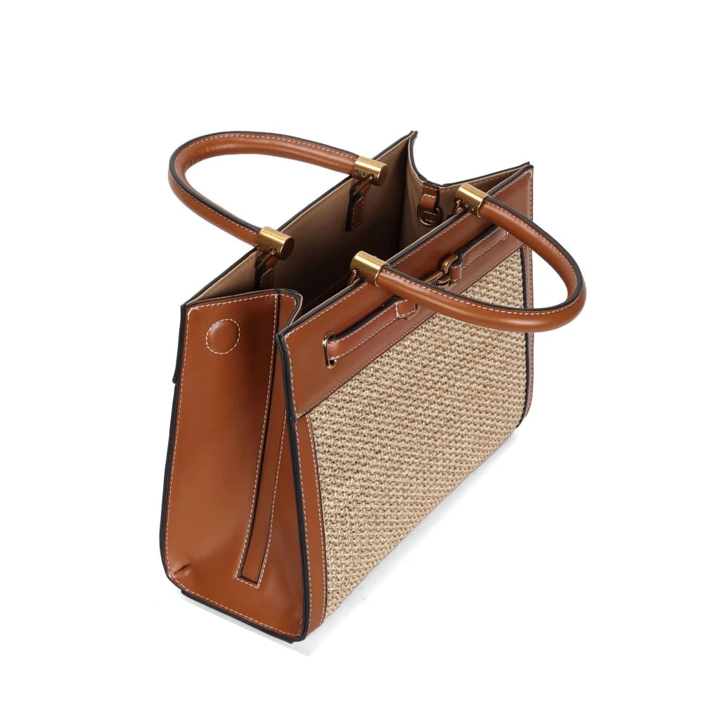 Bolsa Tote Tramado Caramelo Transversal Bridão - vista 3 de 3