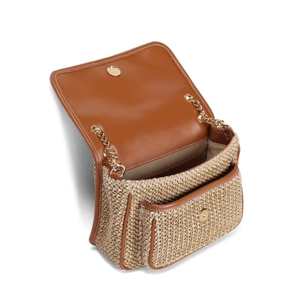 Bolsa Tramado Bege Alça de Ombro - vista 3 de 3