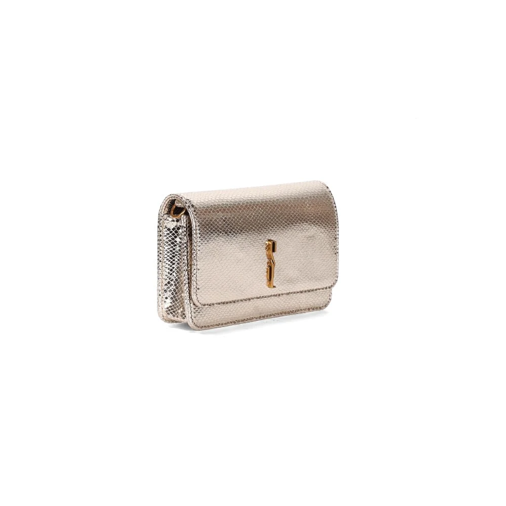 Bolsa Metalizada Dourada Transversal - vista 2 de 3