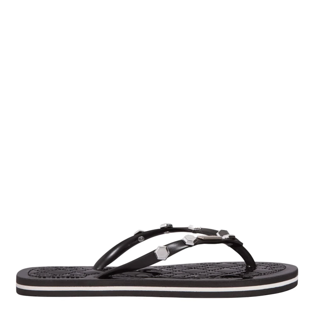 Chinelo Flip Flop Verniz Matelassê Preto - vista 1 de 4