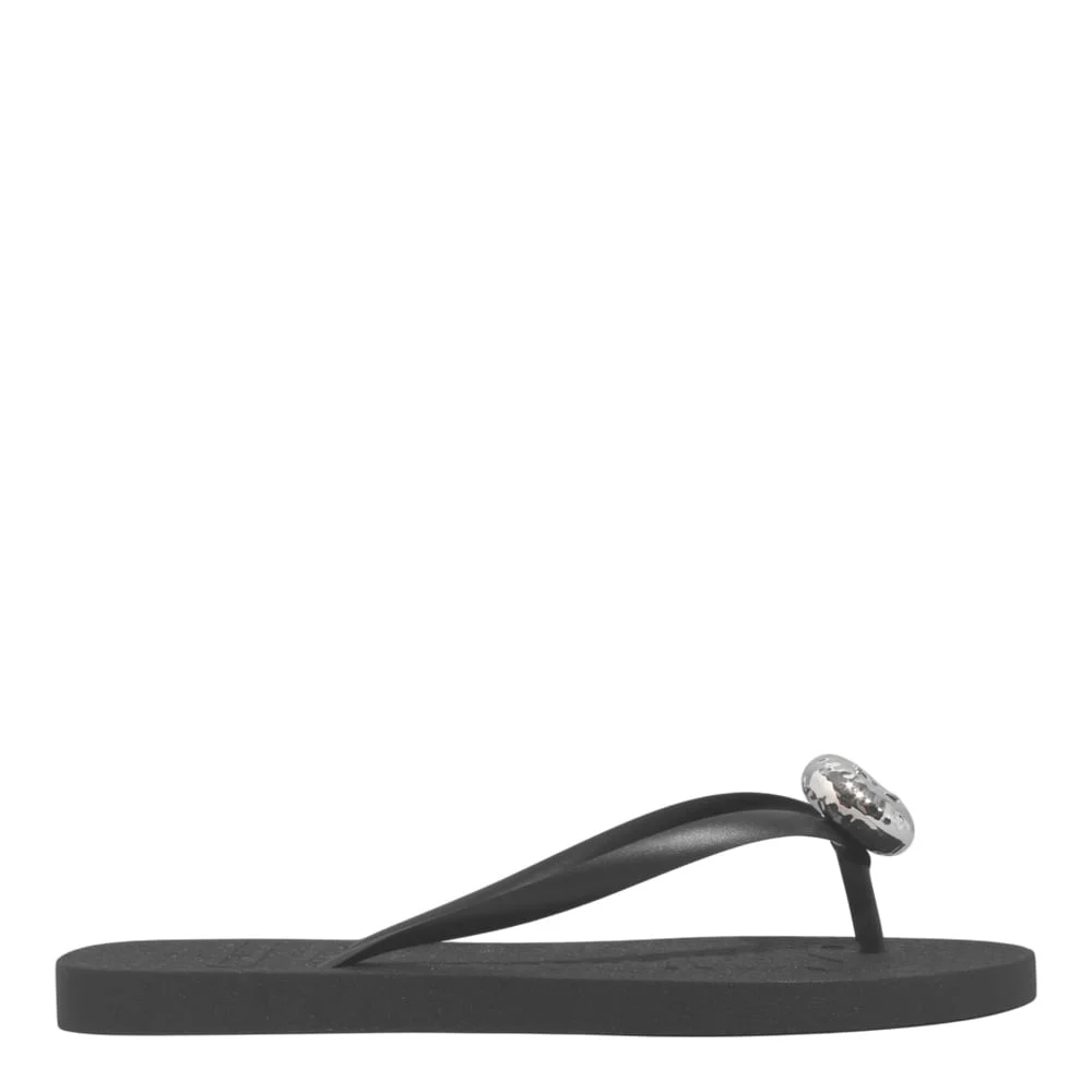 Chinelo Flip Flop Borracha Preto Brilho - vista 1 de 6