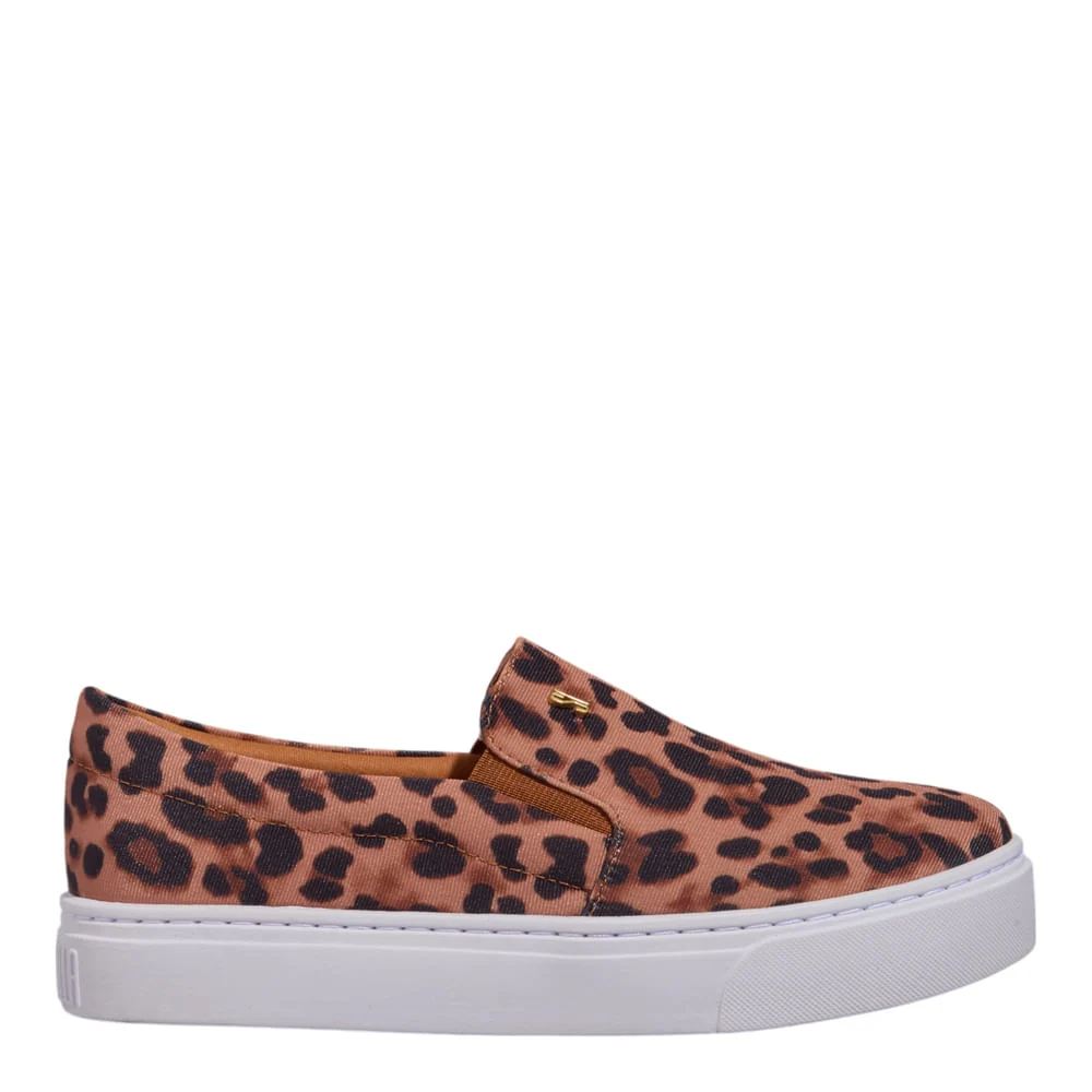 Tênis Slip On Gorgurão Animal Print Onça - vista 1 de 5