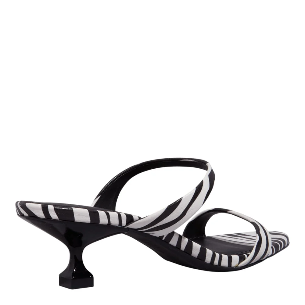 Mule Napa Salto Taça Animal Print Zebra - vista 3 de 3