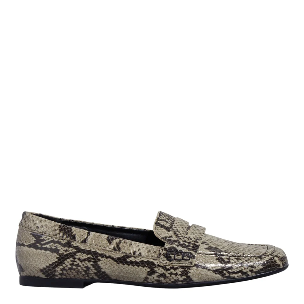 Mocassim Couro Animal Print Cobra - vista 1 de 4