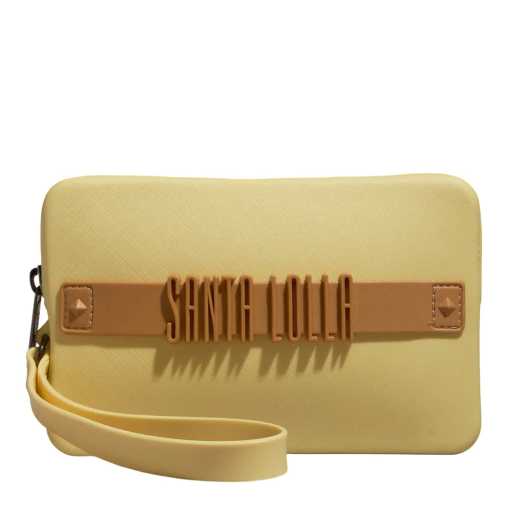 Clutch Borracha Amarela Alça de Mão - vista 1 de 3