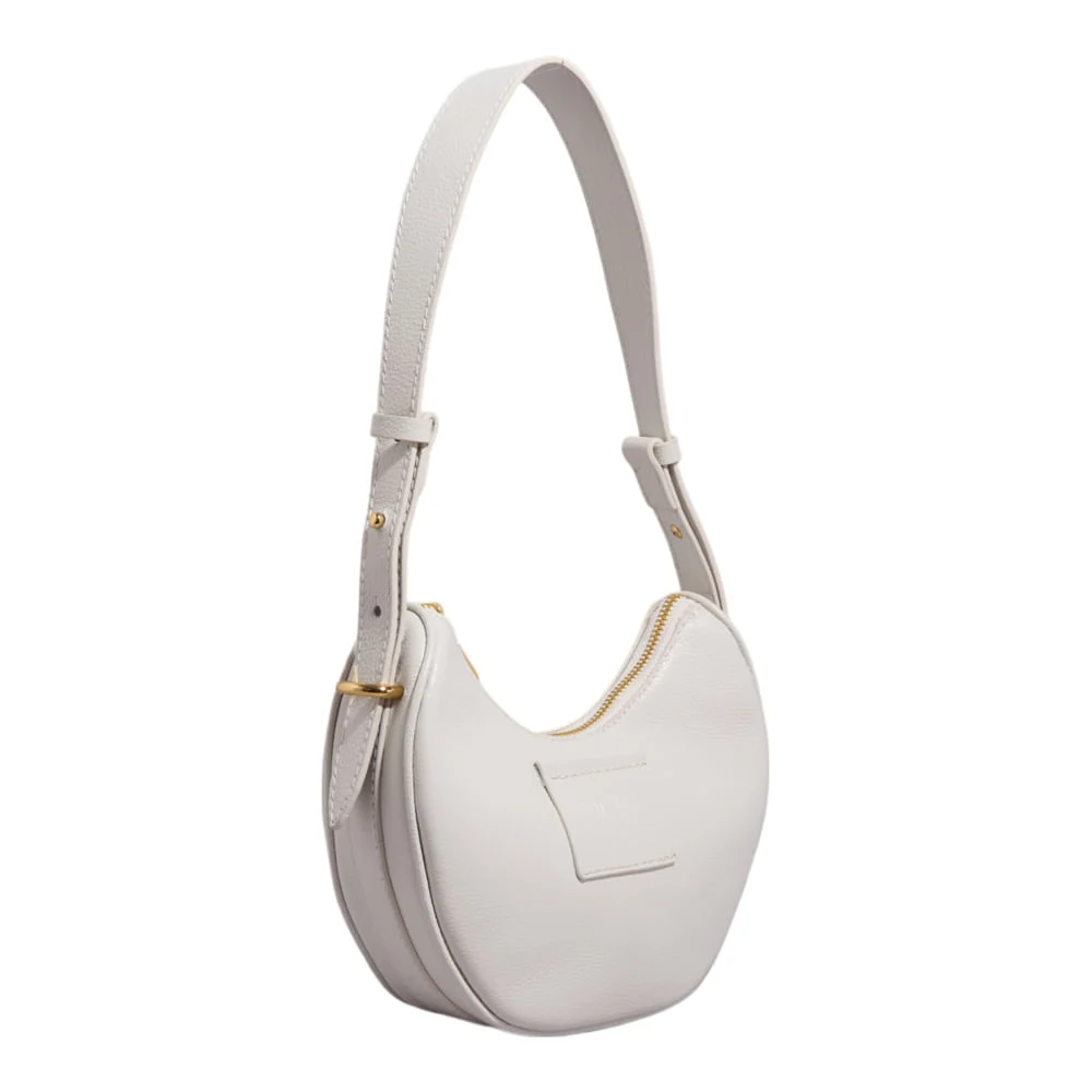Bolsa Meia Lua Couro Floater New Marfim Alça de Ombro - vista 2 de 3