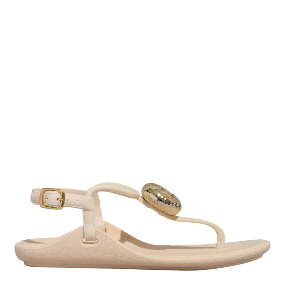 Sandália Rasteira Infantil Borracha Off White - vista 1 de 5