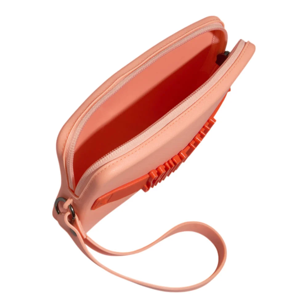 Clutch Borracha Laranja Alça de Mão - vista 3 de 3