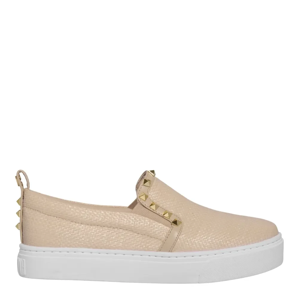 Tênis Slip On Bico Redondo Dourado - vista 1 de 4