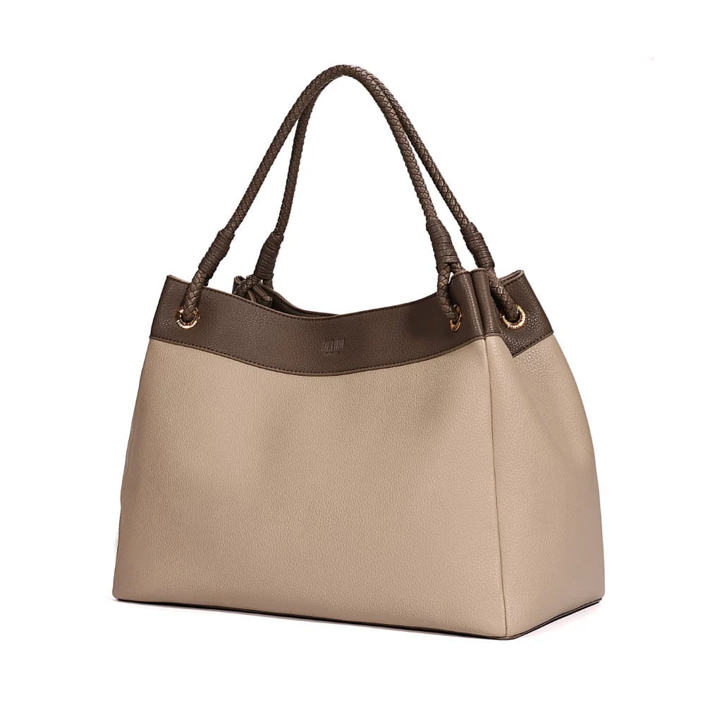Bolsa Grande Floater Alça De Ombro Bege - vista 3 de 7