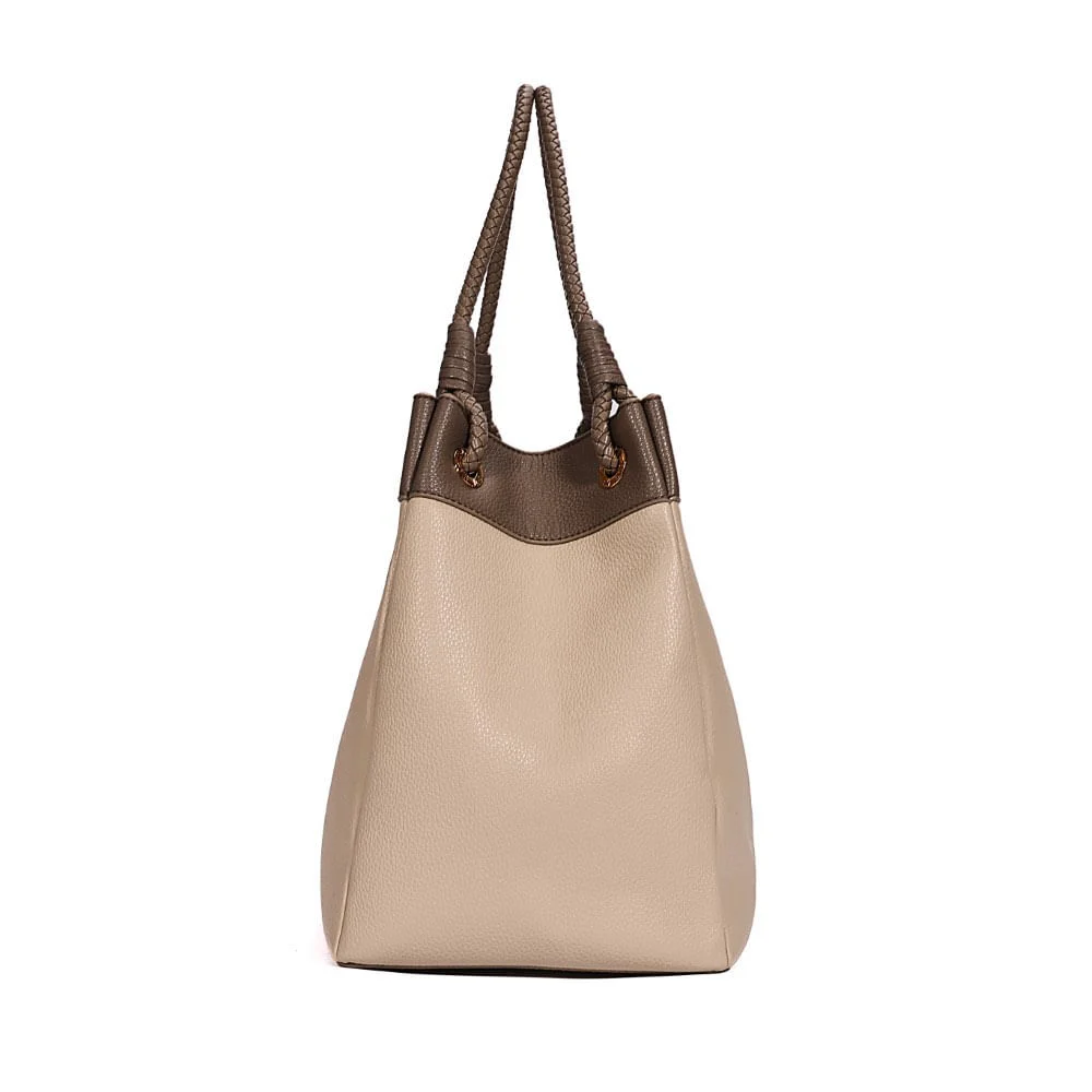 Bolsa Grande Floater Alça De Ombro Bege - vista 4 de 7