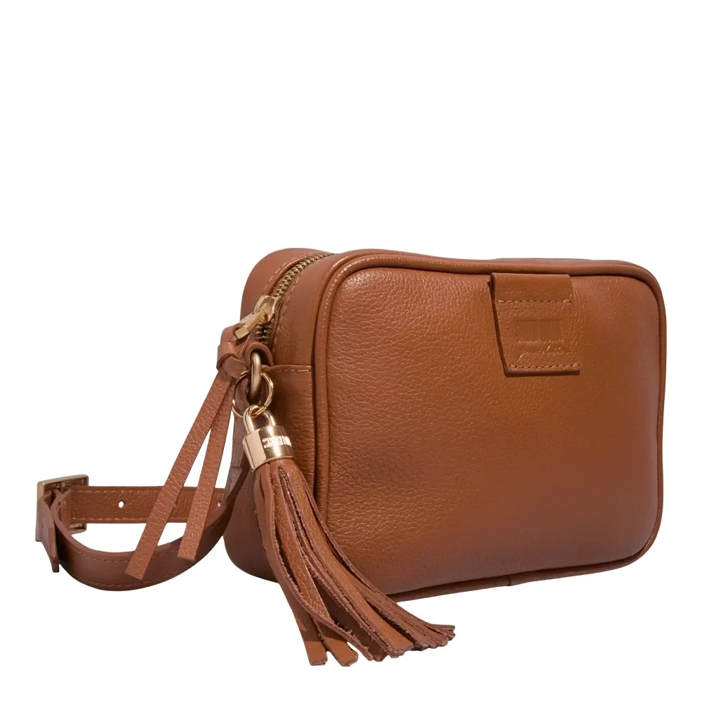 Bolsa M Couro Floater New Camelo - vista 2 de 3