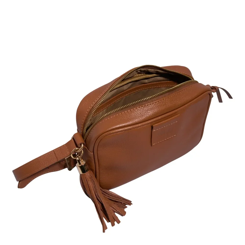 Bolsa M Couro Floater New Camelo - vista 3 de 3