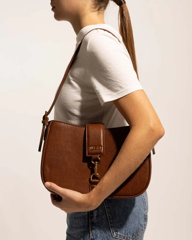 Bolsa Média Floater Estruturada Preto Alça De Ombro - vista 3 de 3