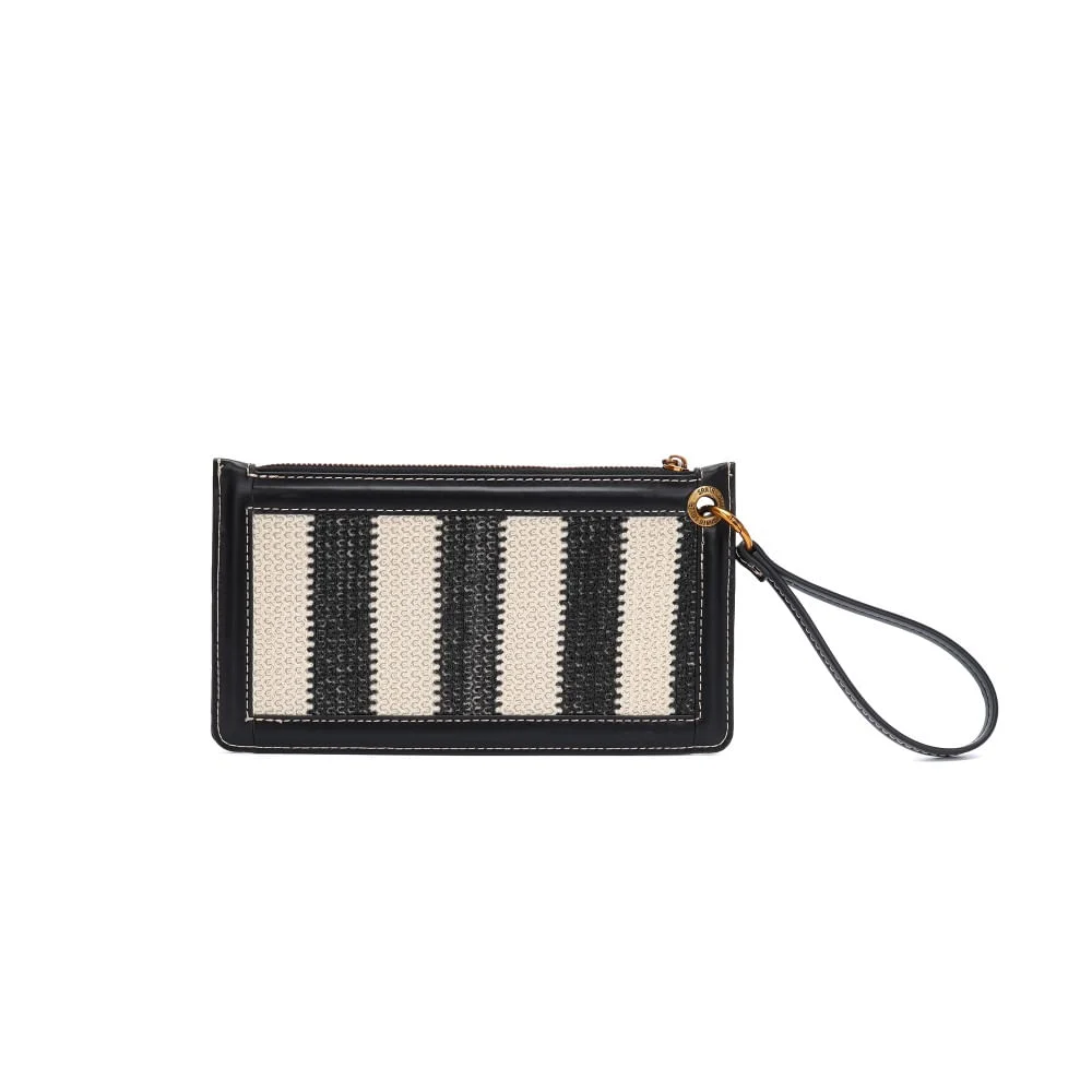 Kit Carteira Soft E Clutch Tramado Preto E Branco - vista 3 de 5