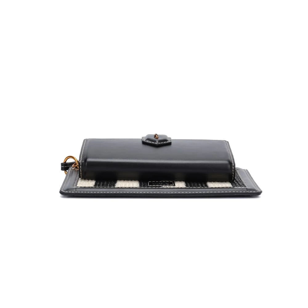 Kit Carteira Soft E Clutch Tramado Preto E Branco - vista 4 de 5