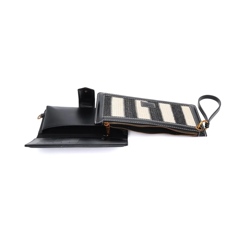 Kit Carteira Soft E Clutch Tramado Preto E Branco - vista 5 de 5