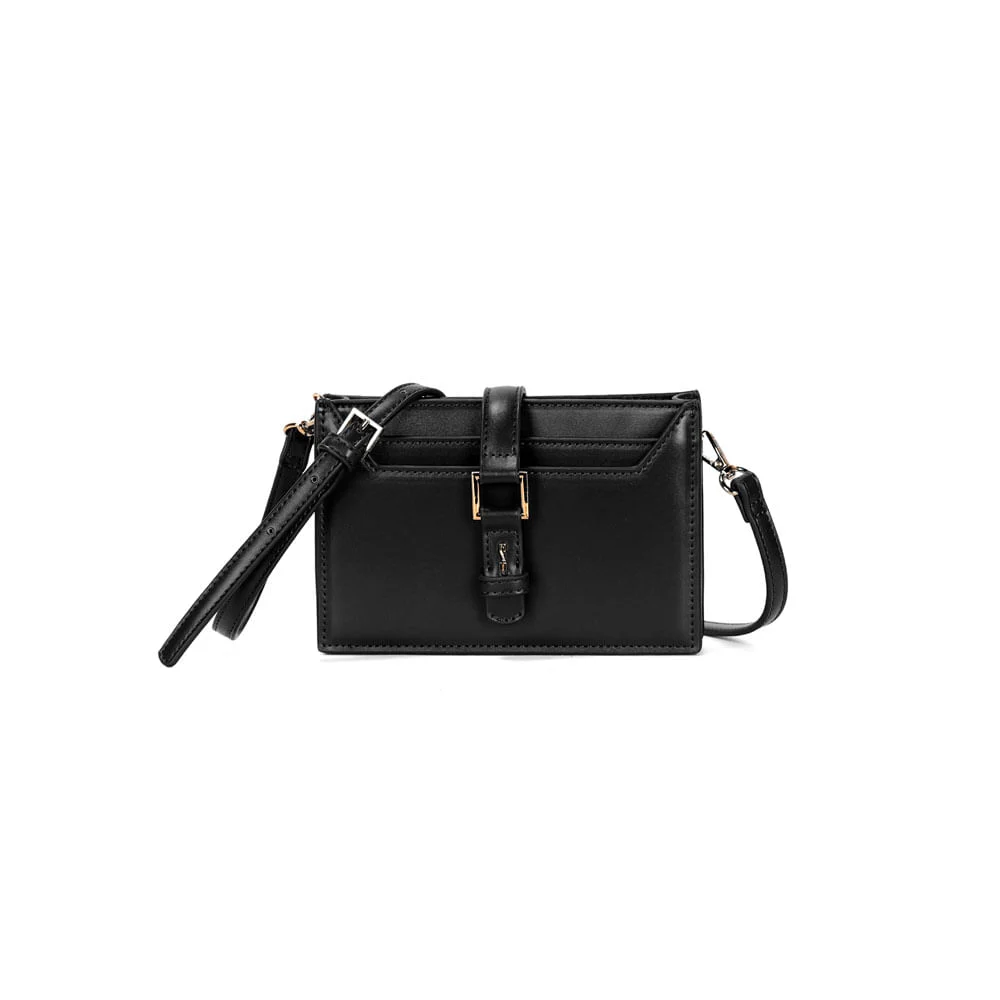 Bolsa Carteira Soft Preta Alça Transversal - vista 1 de 3