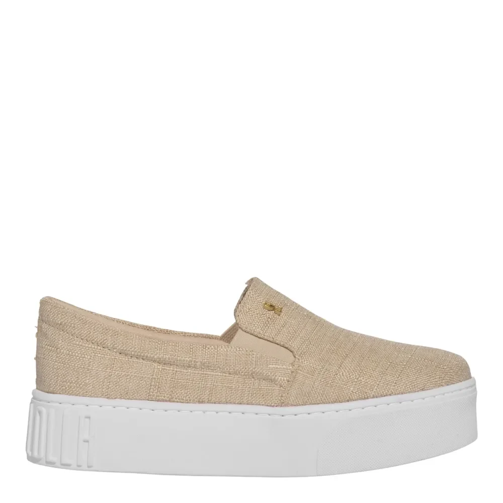 Tênis Slip On Tecido Copacabana Bege - vista 1 de 4