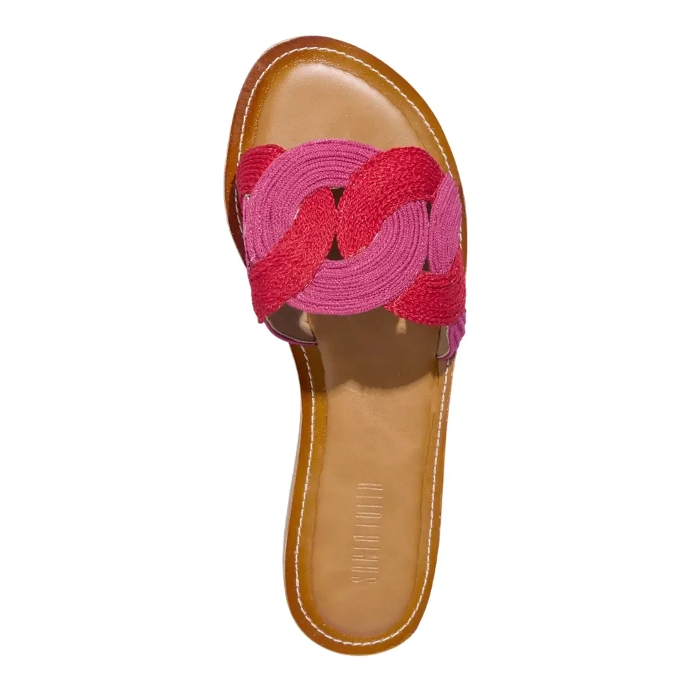 Rasteira Bordado Rafia Pink - vista 4 de 4