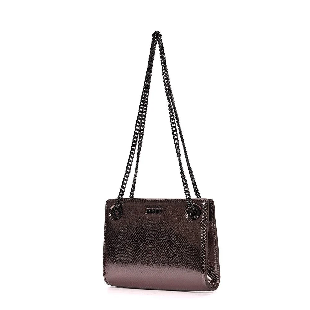 Bolsa Transversal Metalizado Cinza Grafite - vista 2 de 6