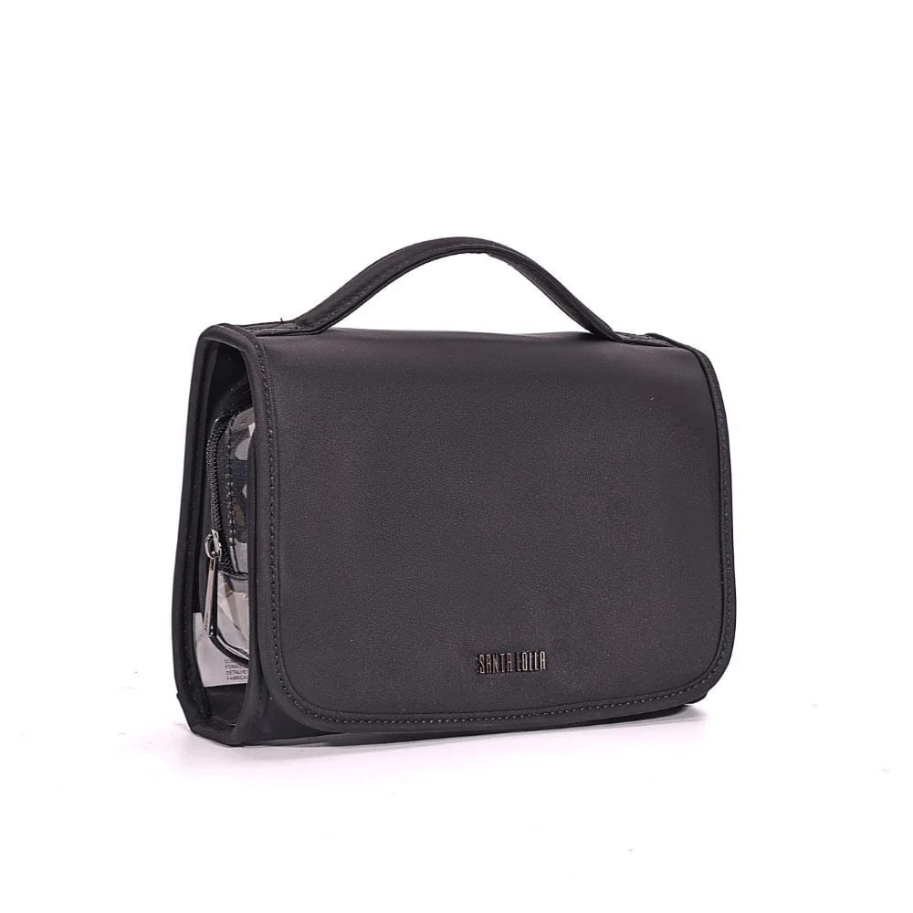 Necessaire Nylon Alça De Mão Preta - vista 2 de 7