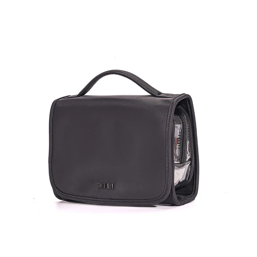Necessaire Nylon Alça De Mão Preta - vista 3 de 7