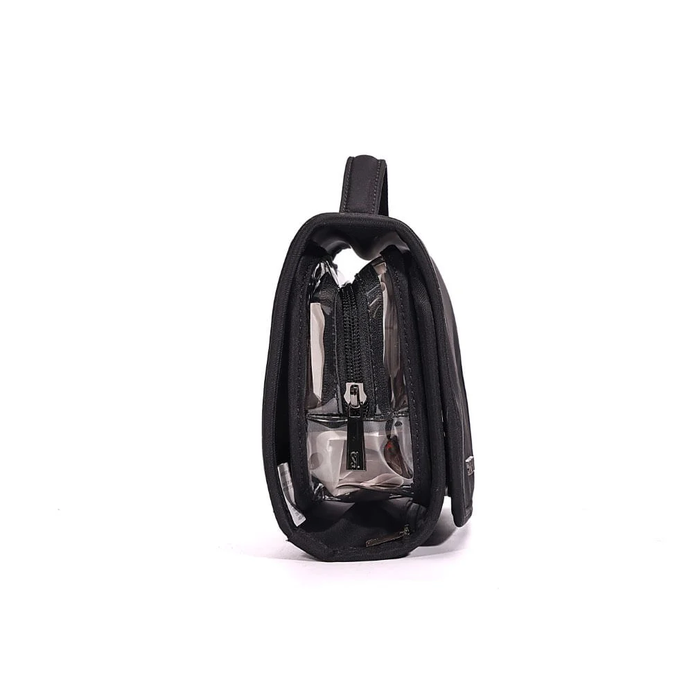 Necessaire Nylon Alça De Mão Preta - vista 4 de 7