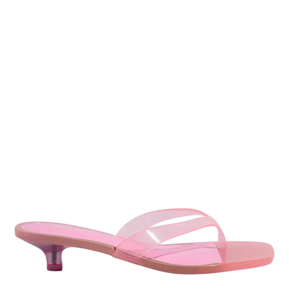 Mule Thong Borracha Rosa Pink Salto Baixo - vista 1 de 4