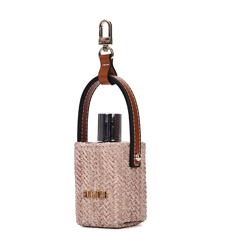 Chaveiro Frasco Perfume Palha Bege - vista 3 de 7