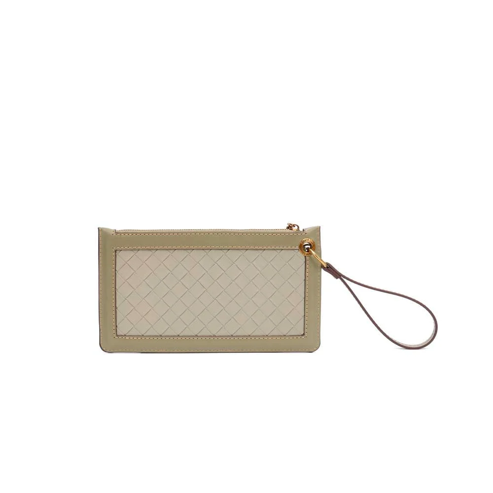 Kit Necessaire Alça De Mão e Carteira Tressê Verde Pistache - vista 3 de 5