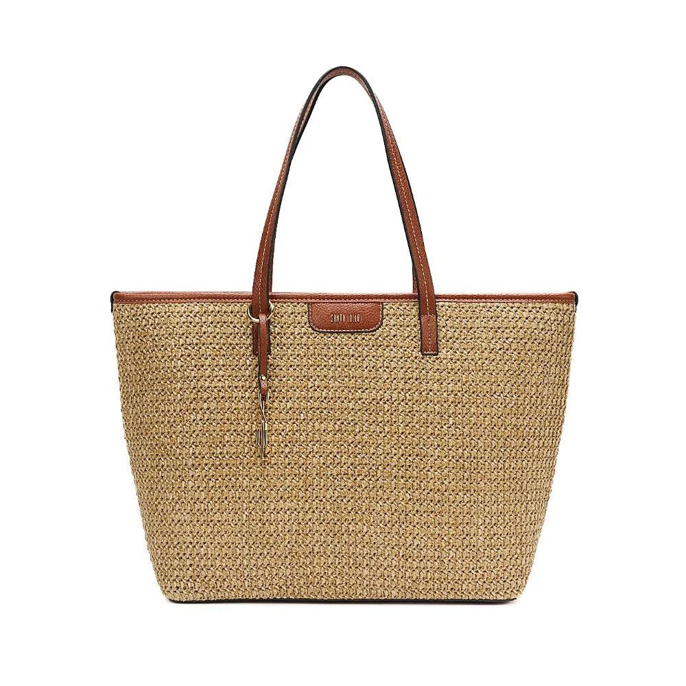 Bolsa Shopper Tramado Bege Areia - vista 1 de 7