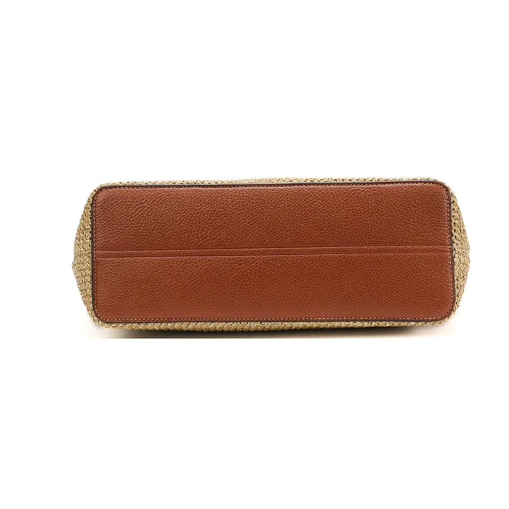 Bolsa Shopper Tramado Bege Areia - vista 6 de 7