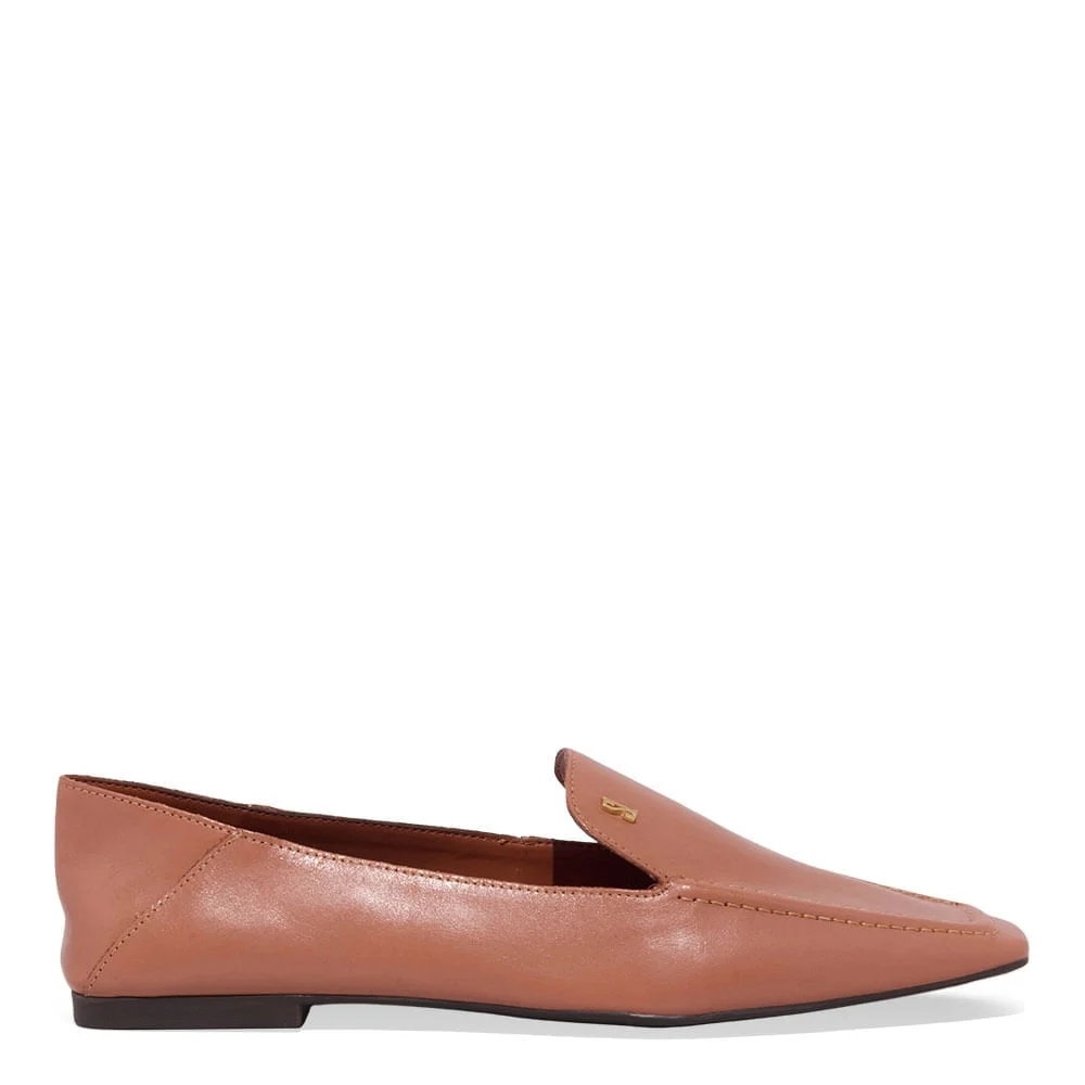 Mocassim Couro Nobre Soft Marrom Safari Bico Quadrado - vista 1 de 4