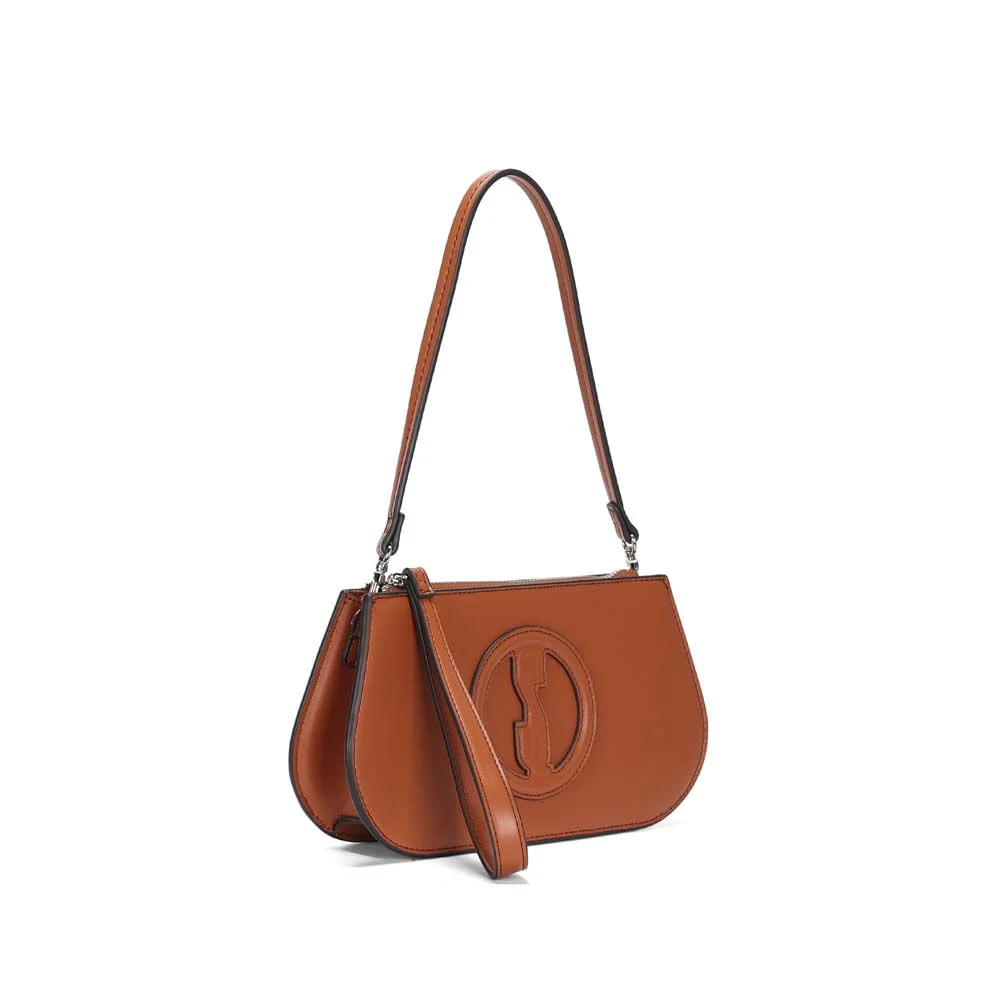 Bolsa Clutch Soft Caramelo Alça De Ombro - vista 2 de 3