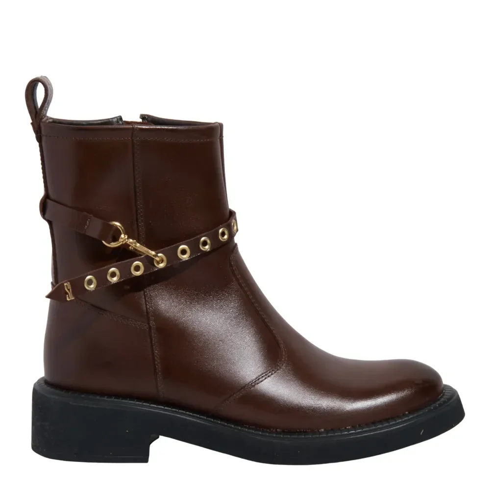 Bota Coturno Couro Confort Marrom Dark - vista 1 de 3