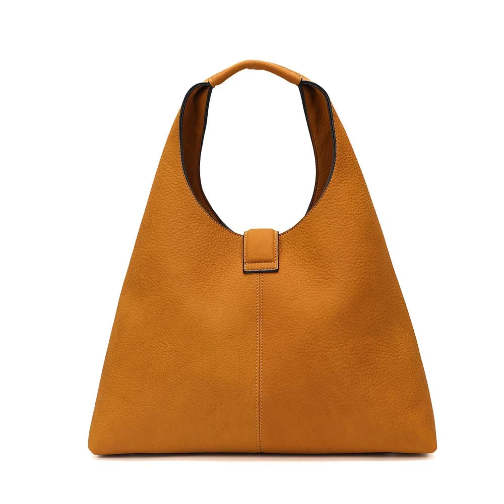 Bolsa Hobo Nobuck Caramelo Alça De Ombro - vista 5 de 8