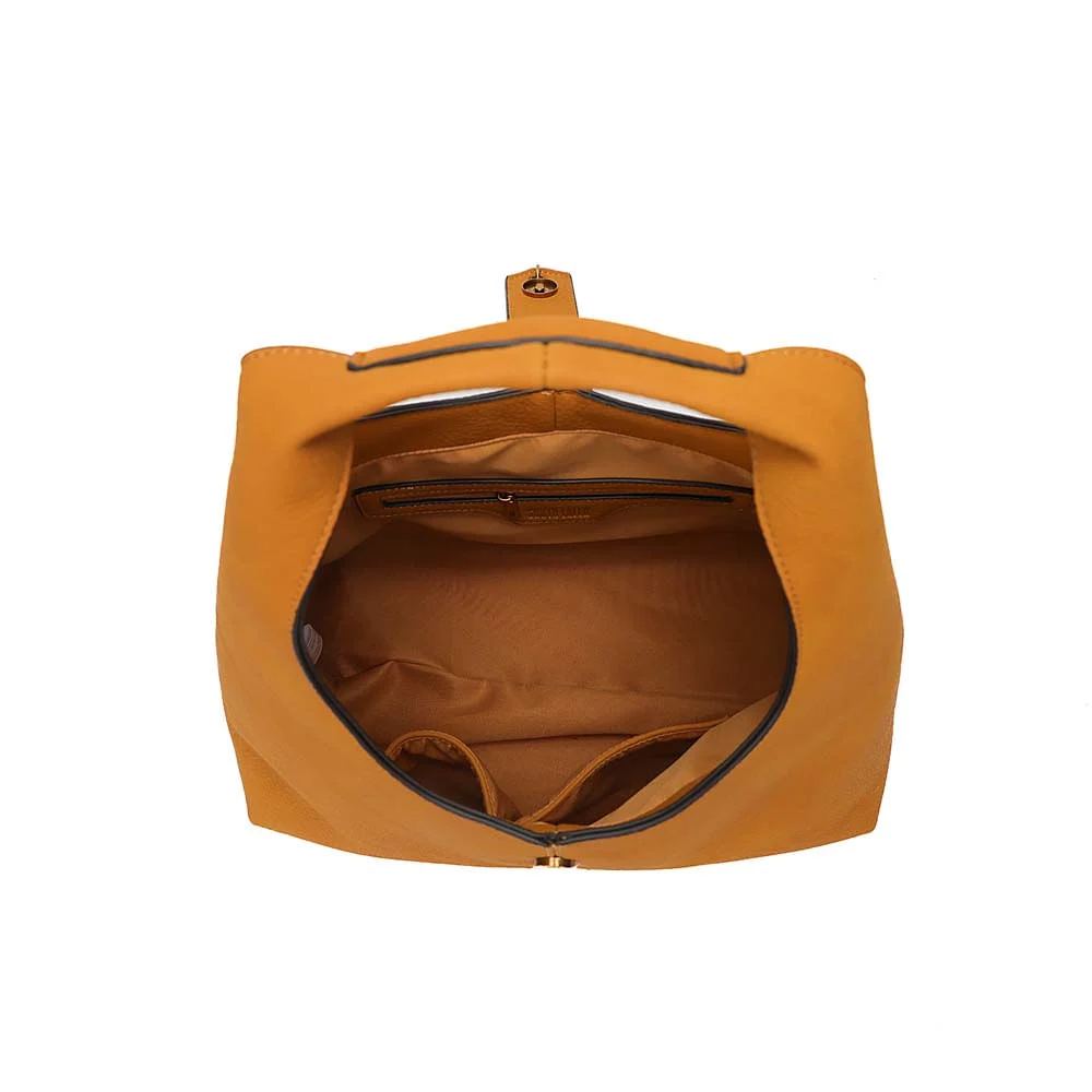 Bolsa Hobo Nobuck Caramelo Alça De Ombro - vista 7 de 8