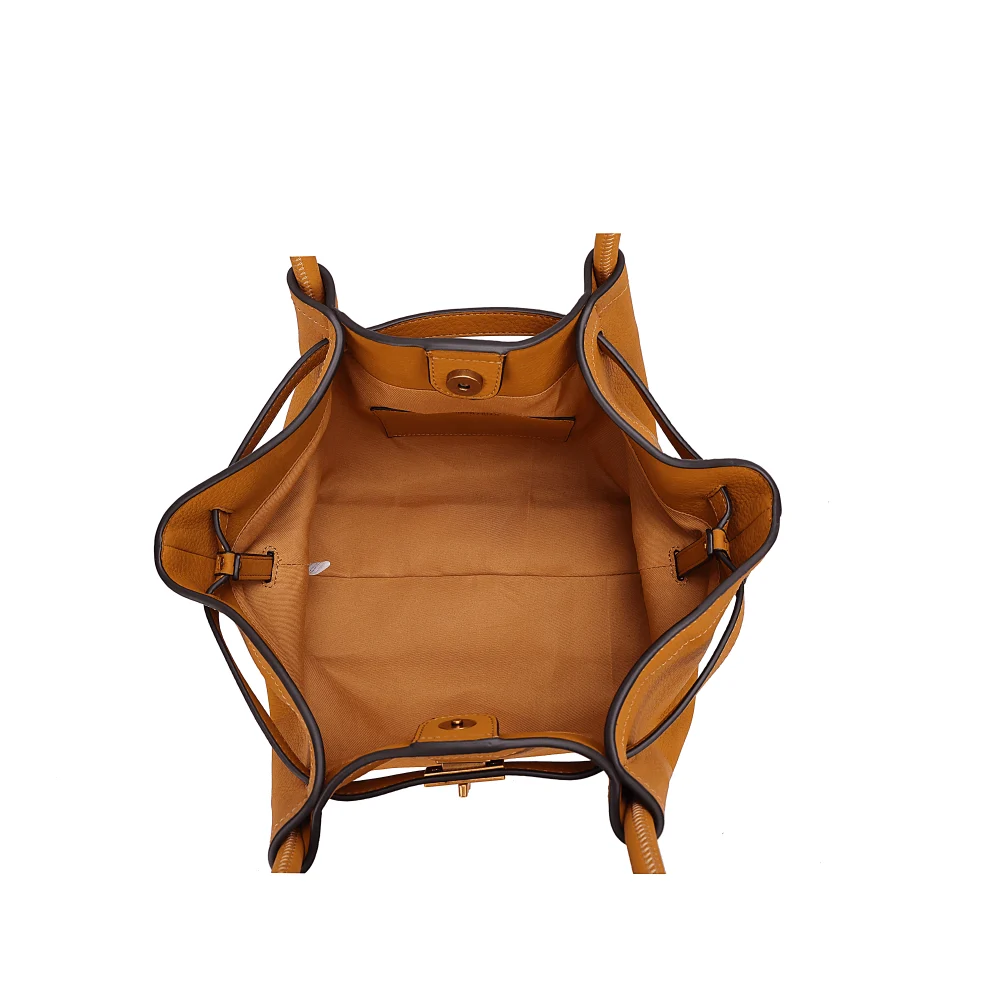 Bolsa Grande Nobuck Caramelo Alça De Ombro - vista 4 de 6