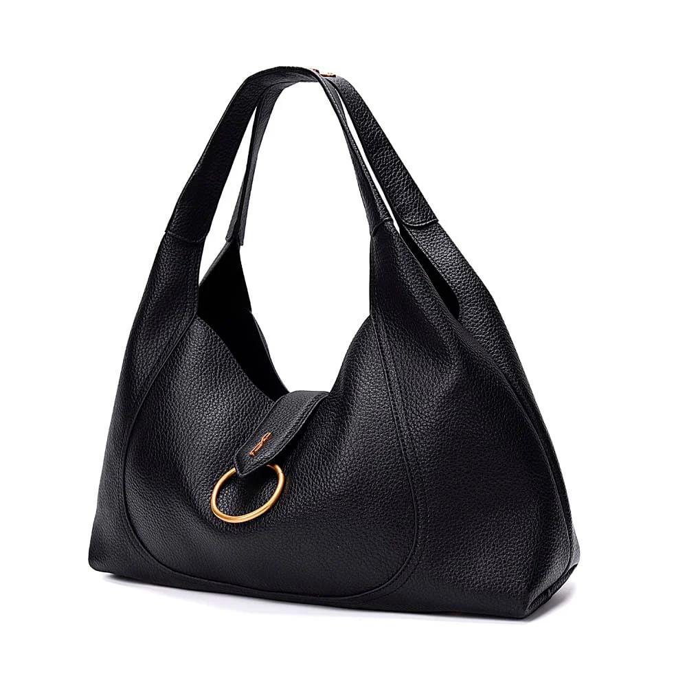 Bolsa Hobo Floater Preta Alça De Ombro - vista 2 de 6